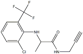 2-{[2-chloro-6-(trifluoromethyl)phenyl]amino}-N-(prop-2-yn-1-yl)propanamide 结构式