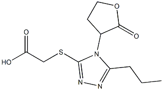 2-{[4-(2-oxooxolan-3-yl)-5-propyl-4H-1,2,4-triazol-3-yl]sulfanyl}acetic acid