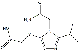 2-{[4-(carbamoylmethyl)-5-(propan-2-yl)-4H-1,2,4-triazol-3-yl]sulfanyl}acetic acid Structure