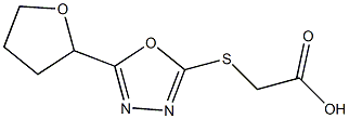 2-{[5-(oxolan-2-yl)-1,3,4-oxadiazol-2-yl]sulfanyl}acetic acid Structure