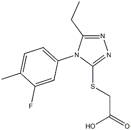  2-{[5-ethyl-4-(3-fluoro-4-methylphenyl)-4H-1,2,4-triazol-3-yl]sulfanyl}acetic acid