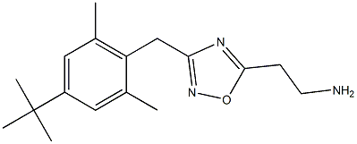 2-{3-[(4-tert-butyl-2,6-dimethylphenyl)methyl]-1,2,4-oxadiazol-5-yl}ethan-1-amine Struktur