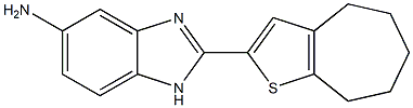 2-{4H,5H,6H,7H,8H-cyclohepta[b]thiophen-2-yl}-1H-1,3-benzodiazol-5-amine 结构式