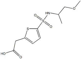 2-{5-[(1-methoxypropan-2-yl)sulfamoyl]thiophen-2-yl}acetic acid Structure