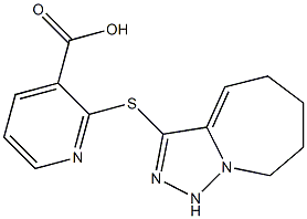 2-{5H,6H,7H,8H,9H-[1,2,4]triazolo[3,4-a]azepin-3-ylsulfanyl}pyridine-3-carboxylic acid 结构式