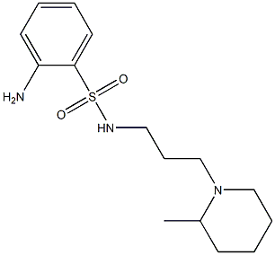 2-amino-N-[3-(2-methylpiperidin-1-yl)propyl]benzene-1-sulfonamide,,结构式