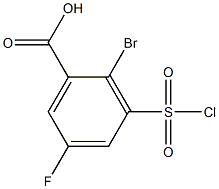 2-bromo-3-(chlorosulfonyl)-5-fluorobenzoic acid Structure