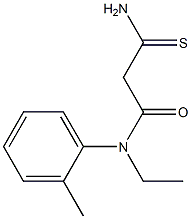 2-carbamothioyl-N-ethyl-N-(2-methylphenyl)acetamide 化学構造式