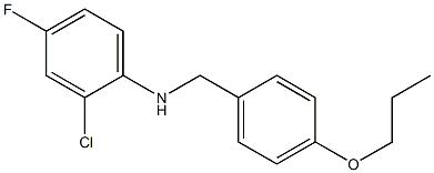2-chloro-4-fluoro-N-[(4-propoxyphenyl)methyl]aniline 结构式