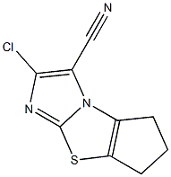 2-chloro-6,7-dihydro-5H-cyclopenta[d]imidazo[2,1-b][1,3]thiazole-3-carbonitrile Structure