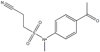 2-cyano-N-(4-acetylphenyl)-N-methylethane-1-sulfonamido Structure