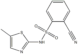  2-cyano-N-(5-methyl-1,3-thiazol-2-yl)benzenesulfonamide