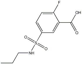 2-fluoro-5-[(propylamino)sulfonyl]benzoic acid Structure
