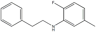 2-fluoro-5-methyl-N-(2-phenylethyl)aniline 化学構造式