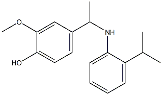 2-methoxy-4-(1-{[2-(propan-2-yl)phenyl]amino}ethyl)phenol Structure
