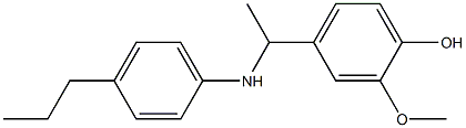 2-methoxy-4-{1-[(4-propylphenyl)amino]ethyl}phenol Struktur