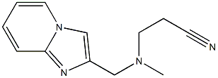 3-({imidazo[1,2-a]pyridin-2-ylmethyl}(methyl)amino)propanenitrile Struktur