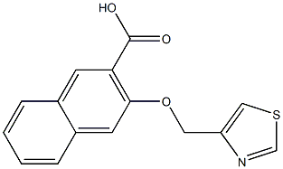 3-(1,3-thiazol-4-ylmethoxy)naphthalene-2-carboxylic acid Structure