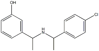 3-(1-{[1-(4-chlorophenyl)ethyl]amino}ethyl)phenol 结构式