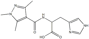 3-(1H-imidazol-4-yl)-2-[(1,3,5-trimethyl-1H-pyrazol-4-yl)formamido]propanoic acid|