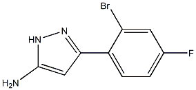 3-(2-bromo-4-fluorophenyl)-1H-pyrazol-5-amine Structure