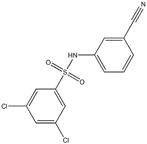 3,5-dichloro-N-(3-cyanophenyl)benzene-1-sulfonamide Structure