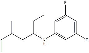 3,5-difluoro-N-(5-methylheptan-3-yl)aniline Struktur