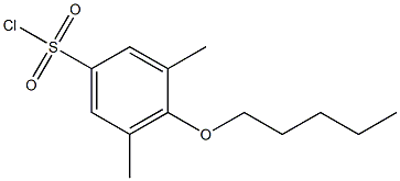3,5-dimethyl-4-(pentyloxy)benzene-1-sulfonyl chloride Structure
