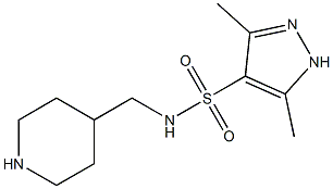3,5-dimethyl-N-(piperidin-4-ylmethyl)-1H-pyrazole-4-sulfonamide Struktur