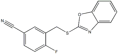 3-[(1,3-benzoxazol-2-ylsulfanyl)methyl]-4-fluorobenzonitrile