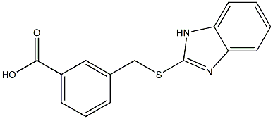 3-[(1H-1,3-benzodiazol-2-ylsulfanyl)methyl]benzoic acid Structure