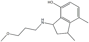 3-[(3-methoxypropyl)amino]-1,7-dimethyl-2,3-dihydro-1H-inden-4-ol