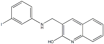 3-{[(3-iodophenyl)amino]methyl}quinolin-2-ol Struktur