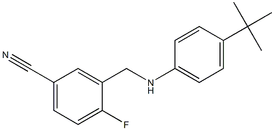 3-{[(4-tert-butylphenyl)amino]methyl}-4-fluorobenzonitrile 结构式
