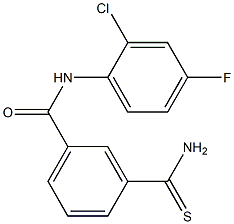 3-carbamothioyl-N-(2-chloro-4-fluorophenyl)benzamide Struktur