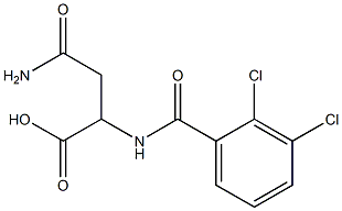 3-carbamoyl-2-[(2,3-dichlorophenyl)formamido]propanoic acid Structure