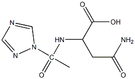 3-carbamoyl-2-[1-(1H-1,2,4-triazol-1-yl)acetamido]propanoic acid Structure