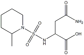 3-carbamoyl-2-{[(2-methylpiperidine-1-)sulfonyl]amino}propanoic acid Structure