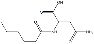 3-carbamoyl-2-hexanamidopropanoic acid 化学構造式
