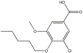 3-chloro-5-methoxy-4-(pentyloxy)benzoic acid Structure