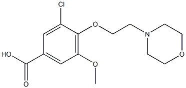 3-chloro-5-methoxy-4-[2-(morpholin-4-yl)ethoxy]benzoic acid Structure