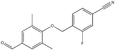 3-fluoro-4-(4-formyl-2,6-dimethylphenoxymethyl)benzonitrile