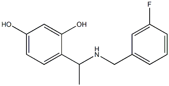 4-(1-{[(3-fluorophenyl)methyl]amino}ethyl)benzene-1,3-diol Struktur