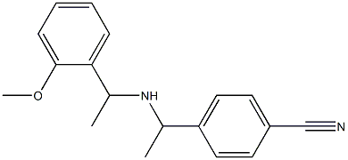 4-(1-{[1-(2-methoxyphenyl)ethyl]amino}ethyl)benzonitrile Struktur
