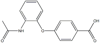 4-(2-acetamidophenoxy)benzoic acid Struktur