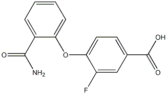 4-(2-carbamoylphenoxy)-3-fluorobenzoic acid Structure