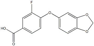 4-(2H-1,3-benzodioxol-5-yloxy)-3-fluorobenzoic acid Structure