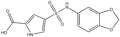4-(2H-1,3-benzodioxol-5-ylsulfamoyl)-1H-pyrrole-2-carboxylic acid Structure
