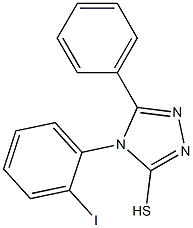 4-(2-iodophenyl)-5-phenyl-4H-1,2,4-triazole-3-thiol Struktur
