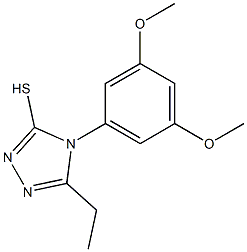 4-(3,5-dimethoxyphenyl)-5-ethyl-4H-1,2,4-triazole-3-thiol,,结构式